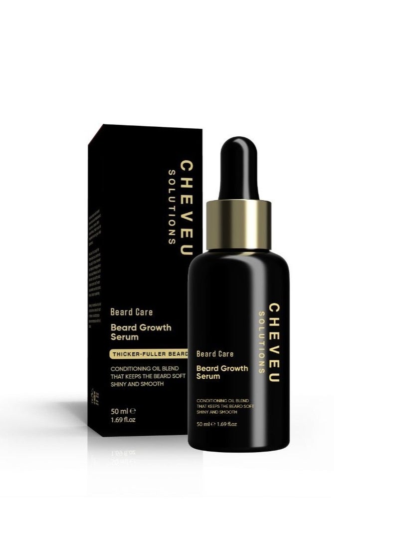 CHEVEU SOLUTIONS The Beard Growth Serum | 30-Day Supply with 5% AvenaPlex™ and Capilia Longa™ 50ml 