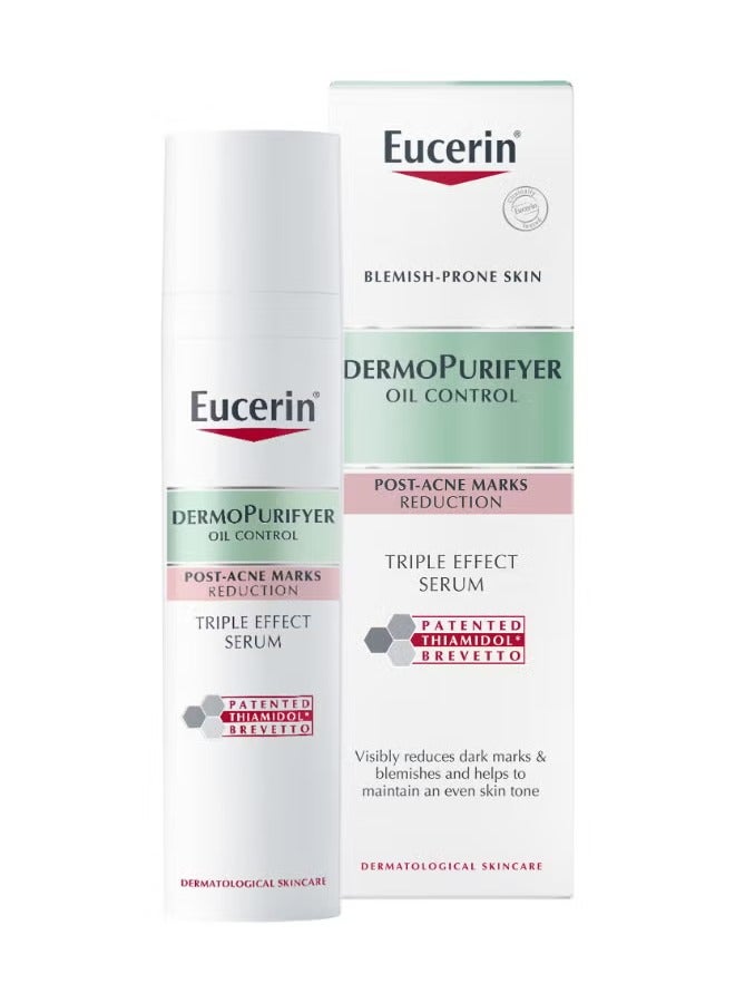 Eucerin سيروم الوجه ثلاثي التأثير للتحكم في الزيوت من ديرمو بيوفايير، 40 مل، لمسة نهائية غير لامعة طويلة الأمد - Image 1