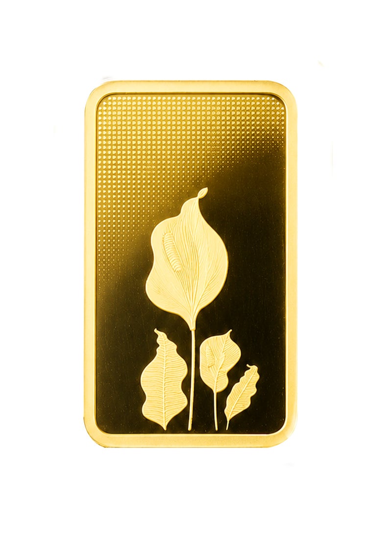 AURIZ MINTING Rizan Jewellery - Auriz Minting 1Oz 24K Gold Bar Lilly Flower Design (WITH INVOICE) - Image 3