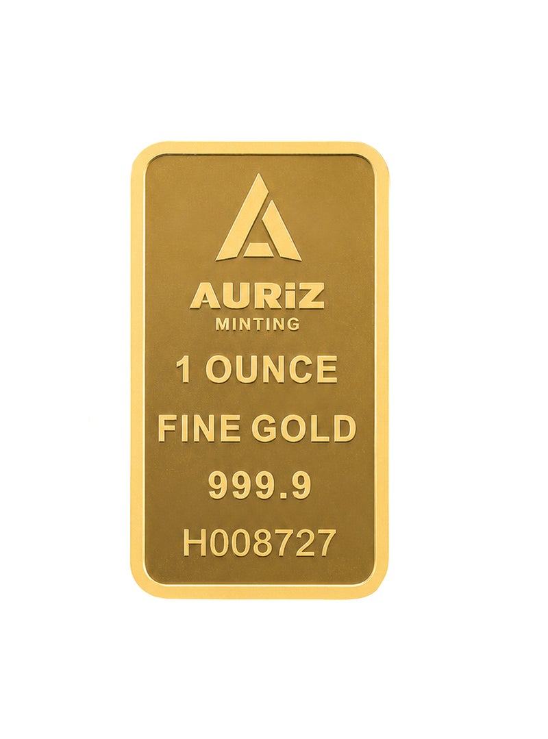 AURIZ MINTING Rizan Jewellery - Auriz Minting 1Oz 24K Gold Bar Lilly Flower Design (WITH INVOICE) - Image 4