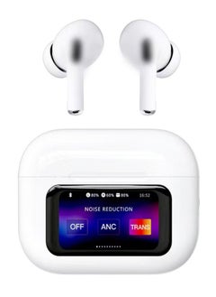 A9 Pro Touch Screen Earbuds , ANC Noise Cancellation Bluetooth 5.4 Wireless Earbuds with Screen Controlled, IPX5 Waterproof Earphones Built-in ENC Noise Cancellation Mic for iOS/Android