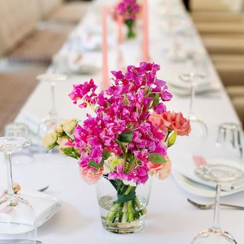 CURATED CART Bougainvillea Artificial Flowers 30 Inch PurpleMix - 2PCS Realistic Silk Faux Flower, UV Resistant Long Stem, Fake Hanging Vines for Outdoor Wedding Arch, Garden, Porch & Home Decor - Image 4