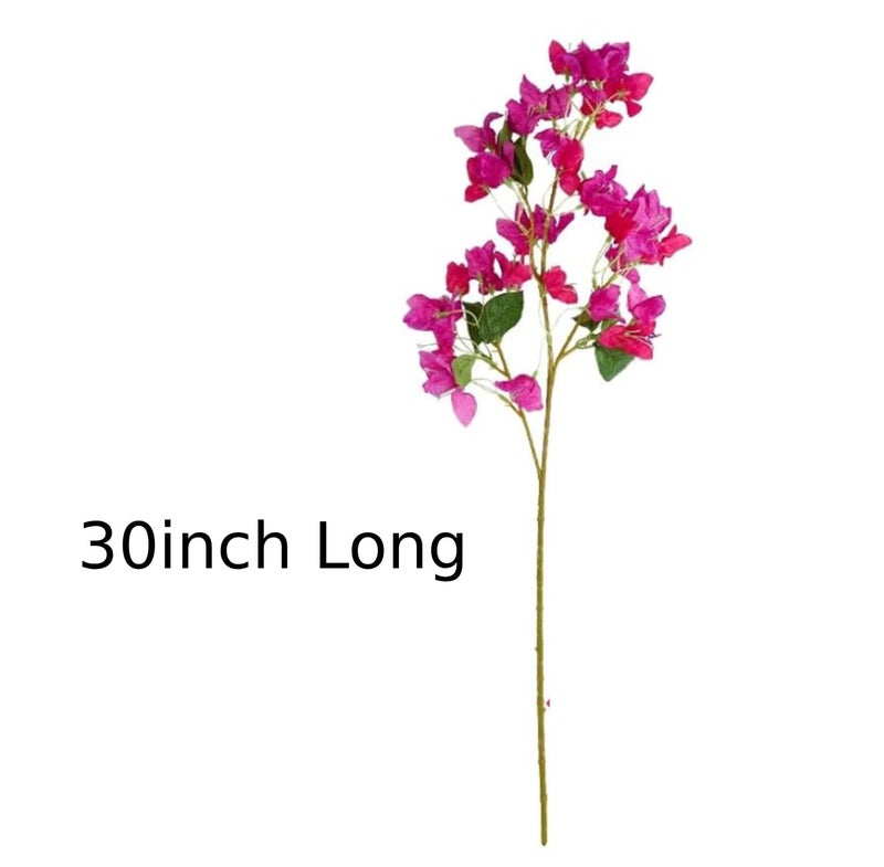 CURATED CART Bougainvillea Artificial Flowers 30 Inch PurpleMix - 2PCS Realistic Silk Faux Flower, UV Resistant Long Stem, Fake Hanging Vines for Outdoor Wedding Arch, Garden, Porch & Home Decor - Image 2