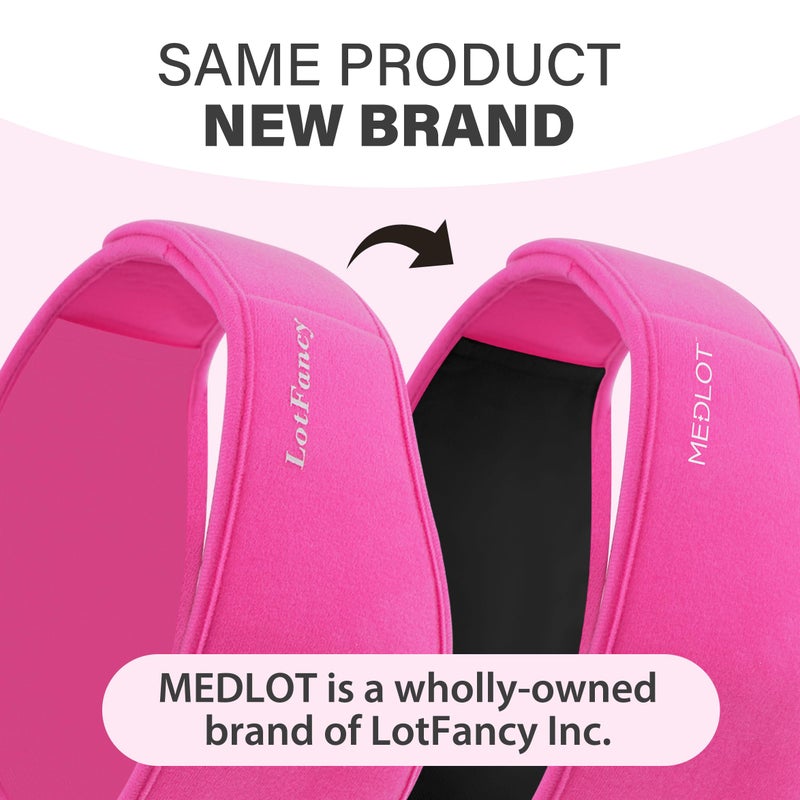 LotFancy Face Ice Pack Wrap with 4 Reusable Hot Cold Therapy Gel Packs, Pain Relief for TMJ, Wisdom Teeth, TMD, Oral and Facial Surgery, Dental Implants, Pink - Image 5