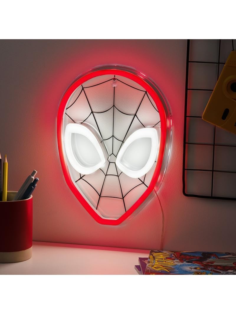 Paladone Spiderman Wall Mountable LED Neon Light Officially Licensed Marvel Accent Light for Boys and Girls Bedroom or Man Cave, Superhero Comic Collectible Gift - Paladone - Image 1