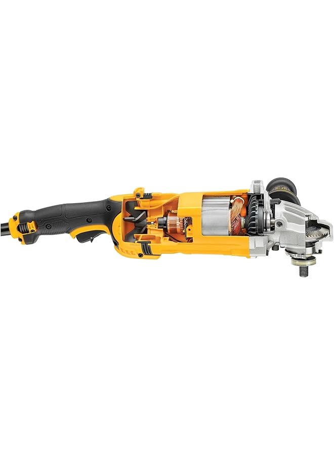 DEWALT 180Mm 2400W Large Angle Grinder With Lock On Switch Yellow Black Dwe4557 B53 Year Warrnty - Image 2