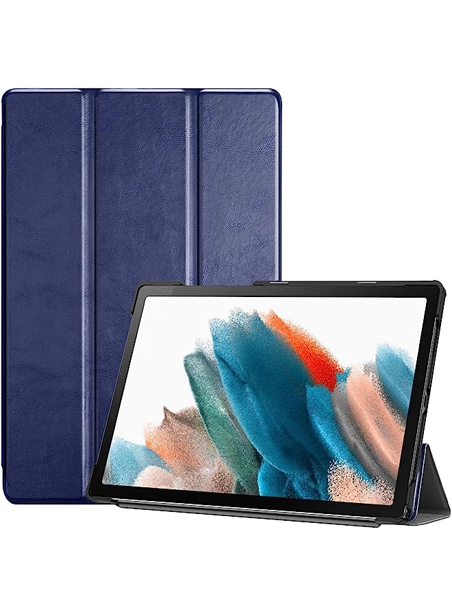 Procases For Galaxy Tab A8 Case 10.5 Inch 2022 Sm-X200 X205 X207, Tri-Fold Slim Case Folio Pu Leather Protective Smart Cover -Navy - Image 1