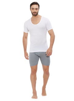 BYC MEN'S AEROCOOL U-NECK UNDERSHIRT (PACK OF 3) - WHITE  - Image 2