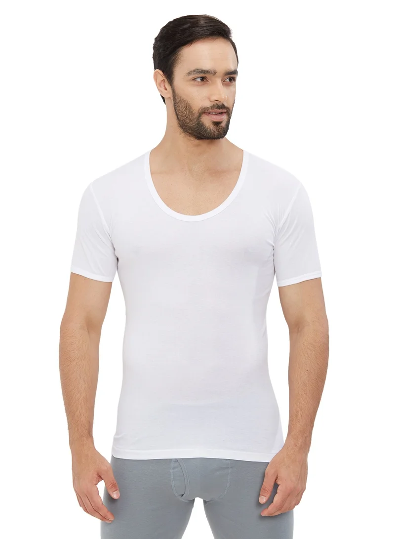 BYC MEN'S AEROCOOL U-NECK UNDERSHIRT (PACK OF 3) - WHITE