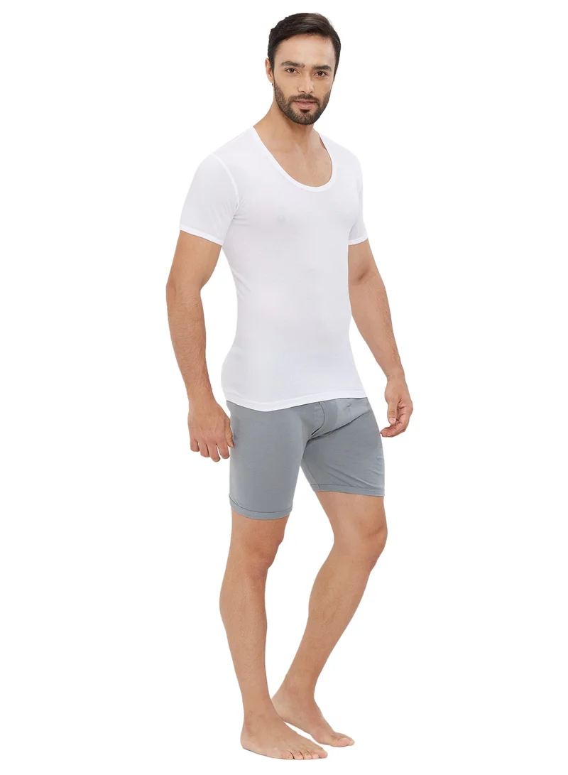 BYC MEN'S AEROCOOL U-NECK UNDERSHIRT (PACK OF 3) - WHITE