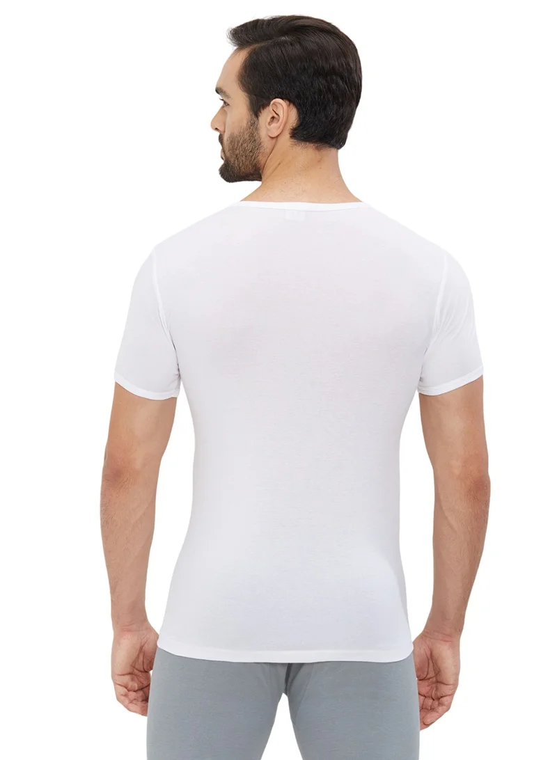 BYC MEN'S AEROCOOL U-NECK UNDERSHIRT (PACK OF 3) - WHITE