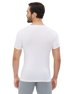 BYC MEN'S AEROCOOL U-NECK UNDERSHIRT (PACK OF 3) - WHITE  - Image 5