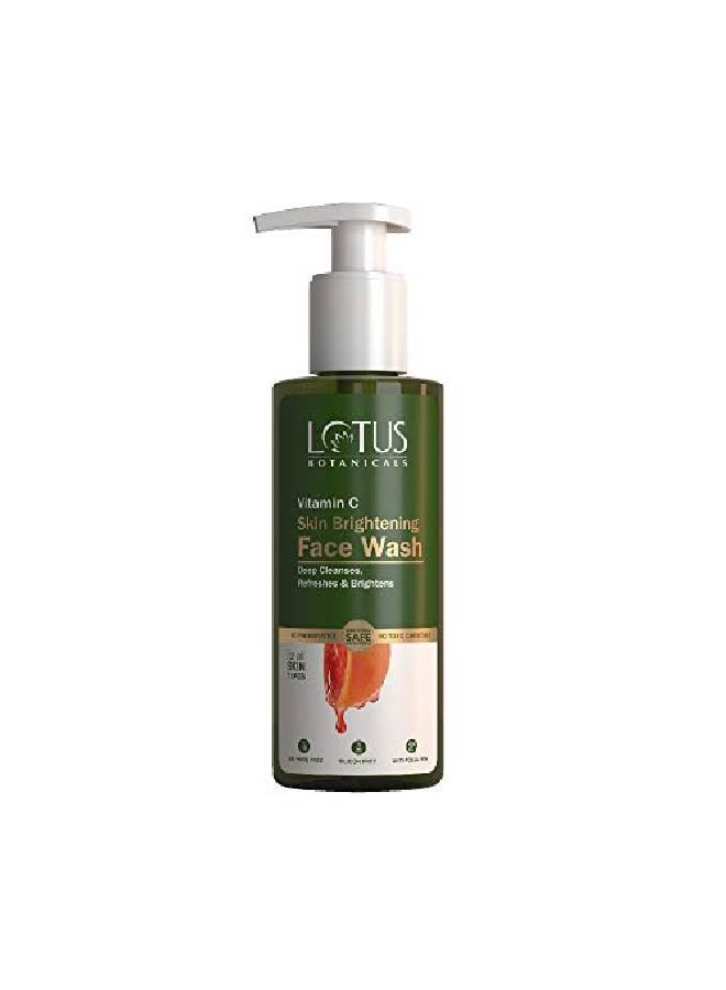 LOTUS BOTANICALS Skin Brightening Face Wash Vitamin C Sulphate Silicon & Chemical Free All Skin Types 180Ml  - Image 2