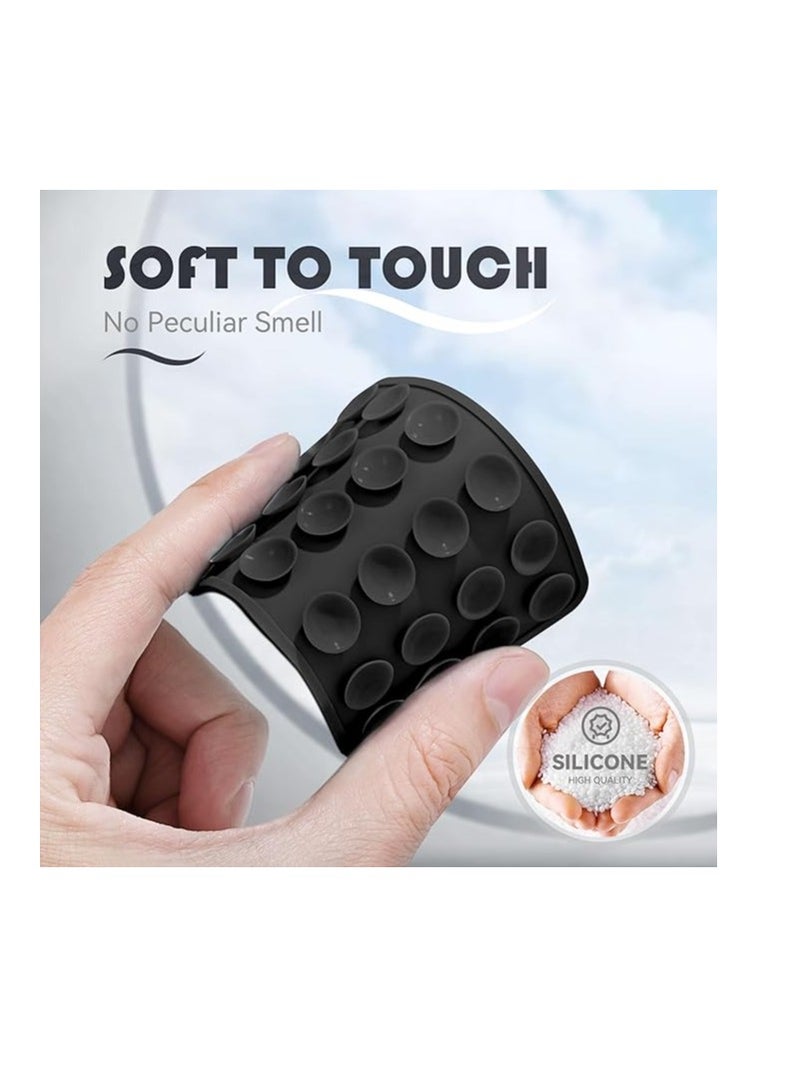 Silicone Adhesive Phone Holder, Strong Adhesive Non-Slip Phone Holder for Selfies and TikTok Videos, Non-Slip Silicone Phone Holder for iPhone and Android, Black