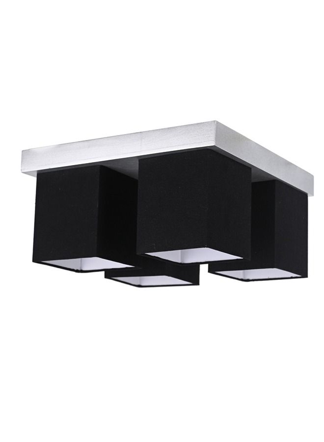 El Rawda Lighting Orita Ceiling Lamp - 4 Lights | modern decorative LED E27 pendant light ceiling lamp hanging | suitable for any room | Color: Black & white | Size: 40x40 cm - Image 1