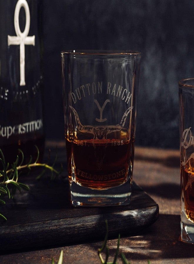 سيلفر بوفالو أكواب ويسكي صغيرة من توينك يلوستون داتون رانش، سعة 9 أونصات، طقم من قطعتين | أكواب صغيرة للويسكي للبار المنزلي والمطبخ - Image 5