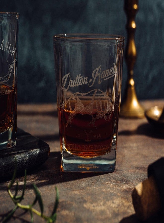 سيلفر بوفالو أكواب ويسكي صغيرة من توينك يلوستون داتون رانش، سعة 9 أونصات، طقم من قطعتين | أكواب صغيرة للويسكي للبار المنزلي والمطبخ - Image 4