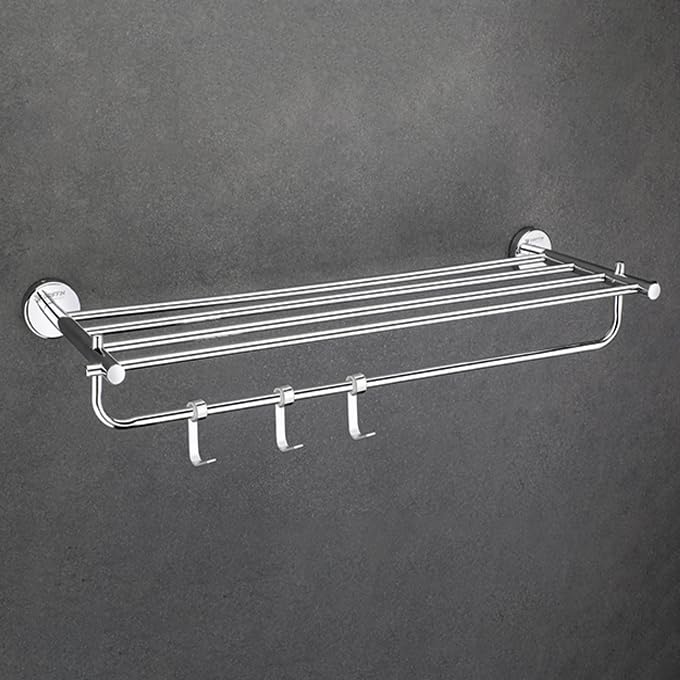 GRIFFIN BATH ACCESSORIES Griffin 304 Grade Stainless Steel Towel RackTowel Holder with Swivel Towel RodTowel Holder for BathroomTowel StandHanger for ClothesBathroom Accessories 24 Inch Chrome 