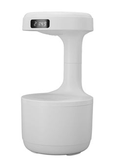 Anti-Gravity Water Drop Humidifier, 800 ml USB Cool Mist Humidifier with Night Light, Anti-Gravity Water Drops, Quiet Humidifier, LED Clock Display for Home, Office (Multicolor)