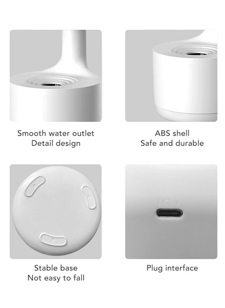 Spaceshoop - Anti-Gravity Water Drop Humidifier, 800 ml USB Cool Mist Humidifier with Night Light, Anti-Gravity Water Drops, Quiet Humidifier, LED Clock Display for Home, Office (Multicolor) - Image 1