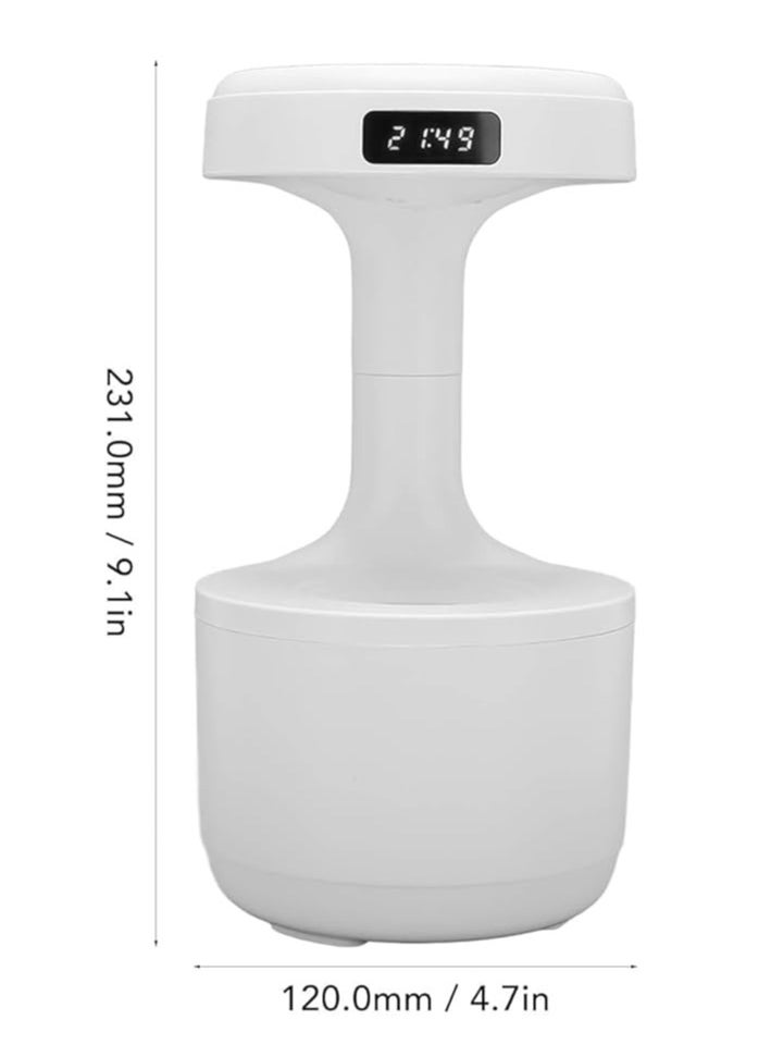 Spaceshoop - Anti-Gravity Water Drop Humidifier, 800 ml USB Cool Mist Humidifier with Night Light, Anti-Gravity Water Drops, Quiet Humidifier, LED Clock Display for Home, Office (Multicolor) - Image 1
