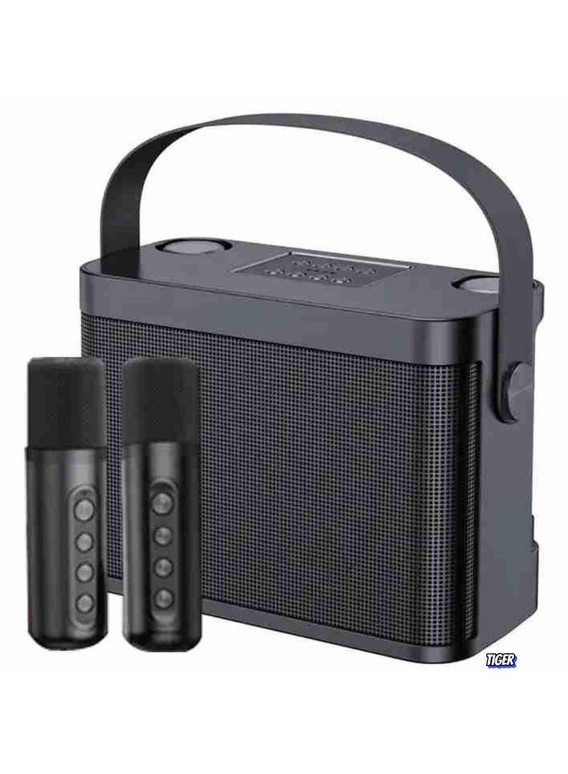 TIGER Karaoke Machine with 2 Wireless Microphones – Portable 60W Bluetooth Speaker System, High-Quality Sound, Perfect for Parties, Weddings, Meetings, and Events - Image 1