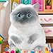 YJPPDD Big taba Squishy Cat Handmade Squishy Cat for AdultKids Stress Relief Cute  Soft Cat Design Perfect Squeeze Toys Gift for Relaxation and Fun  Dress Up Your Own Squishies CatSiamese - Image 2