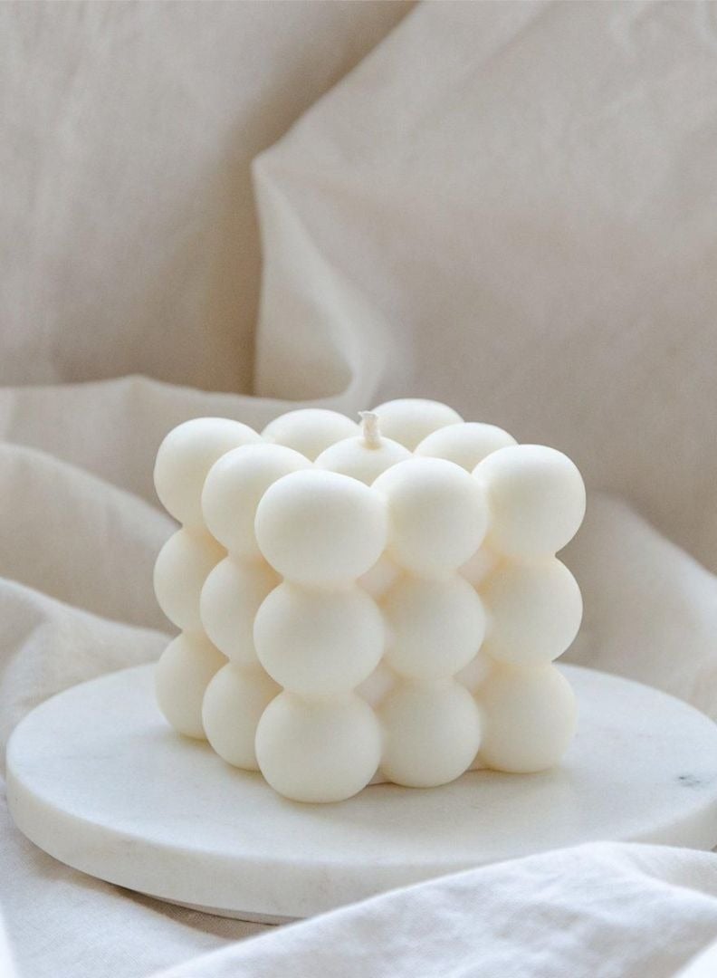 إنشز هوم شمعة فقاعة ويسبر (بيضاء) - Image 2