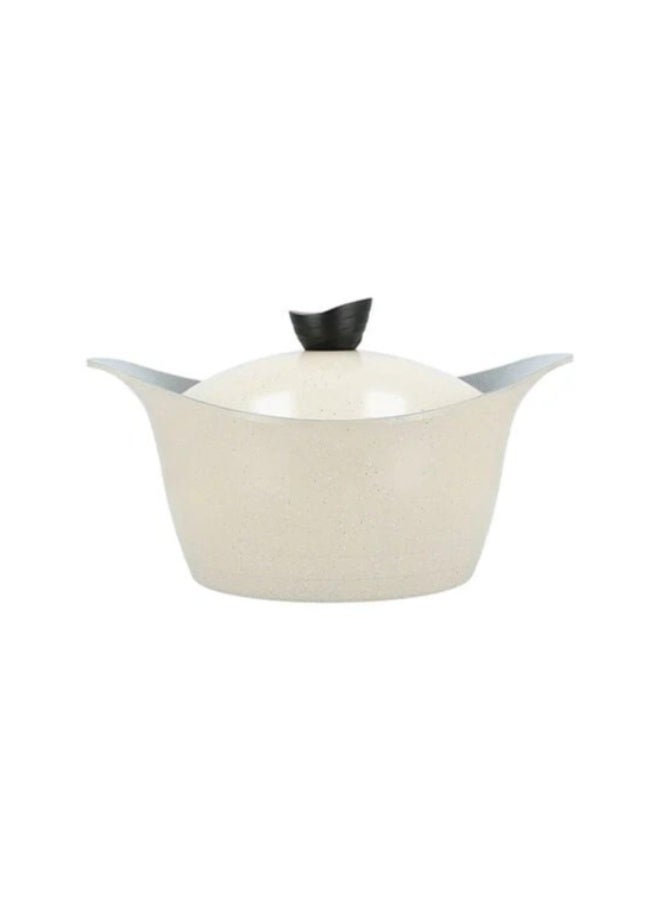 Lahoya Granite Pot With Lid 28 cm Brige Color - Image 1