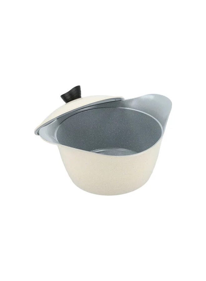 Lahoya Granite Pot With Lid 28 cm Brige Color - Image 3