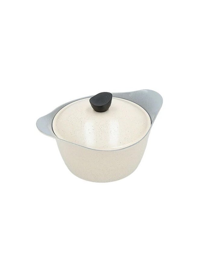 Lahoya Granite Pot With Lid 28 cm Brige Color - Image 2