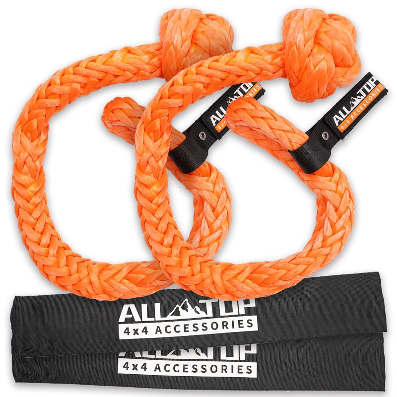 ALL-TOP Kinetic Recovery Rope Kit w/ 2 Soft Shackles, 48000Lbs, 1in x 30ft, Heavy Duty 30+% Elasticity, 16000Lbs Work Load Limit - Image 5