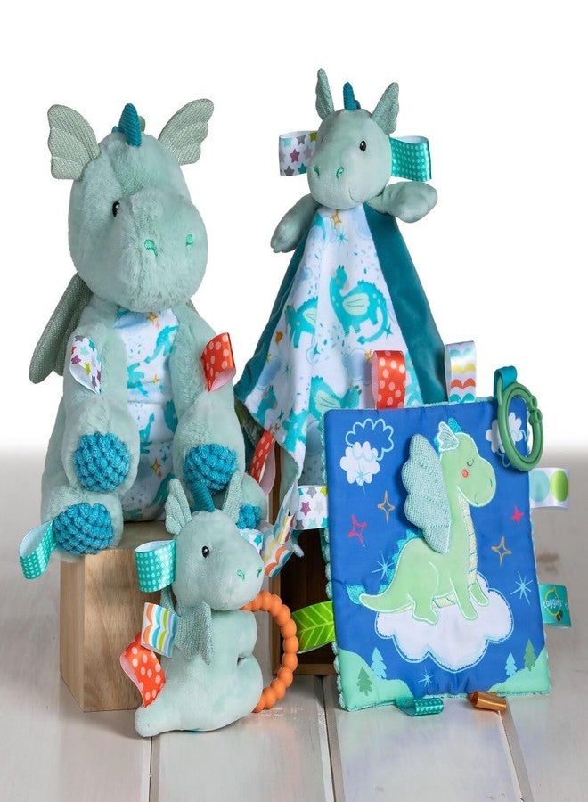 Taggies Stuffed Animal Soft Toy with Sensory Tags, 9-Inches, Mega-Taggies Drax Dragon - Image 2