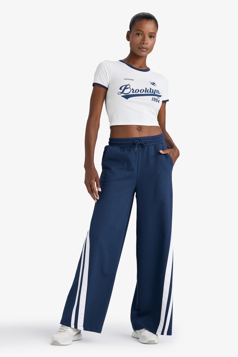 DeFacto Blue Woman Wide Leg Wide Leg Trousers Casual - Image 5