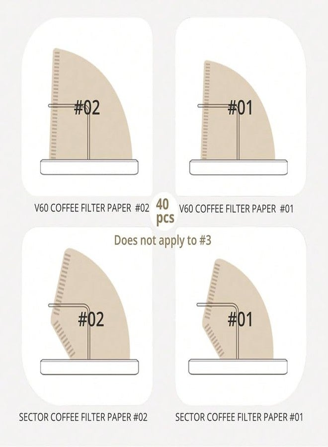 shoxil Coffee Filter Holder – Elegant Filters Storage, Size 01 and 02 Cone Coffee Filter Organizer, Walnut & Brass Design - Image 3