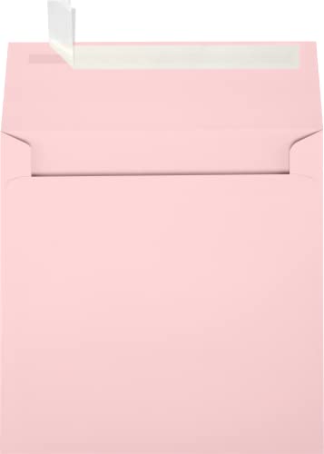 LUXPaper Square Invitation Envelopes | Peel & Press | 5 1/2" x 5 1/2" | Candy Pink | 80lb. Text | 50 Qty - Image 1