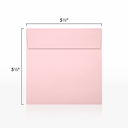 LUXPaper Square Invitation Envelopes | Peel & Press | 5 1/2" x 5 1/2" | Candy Pink | 80lb. Text | 50 Qty - Image 3