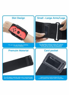 Y&D Wristband and Sports Leg Strap for Switch Just Dance 2022, 2 in 1 Joypad Fitness Ring Straps Suitable Nintendo OLED（2 Pack）  - Image 2