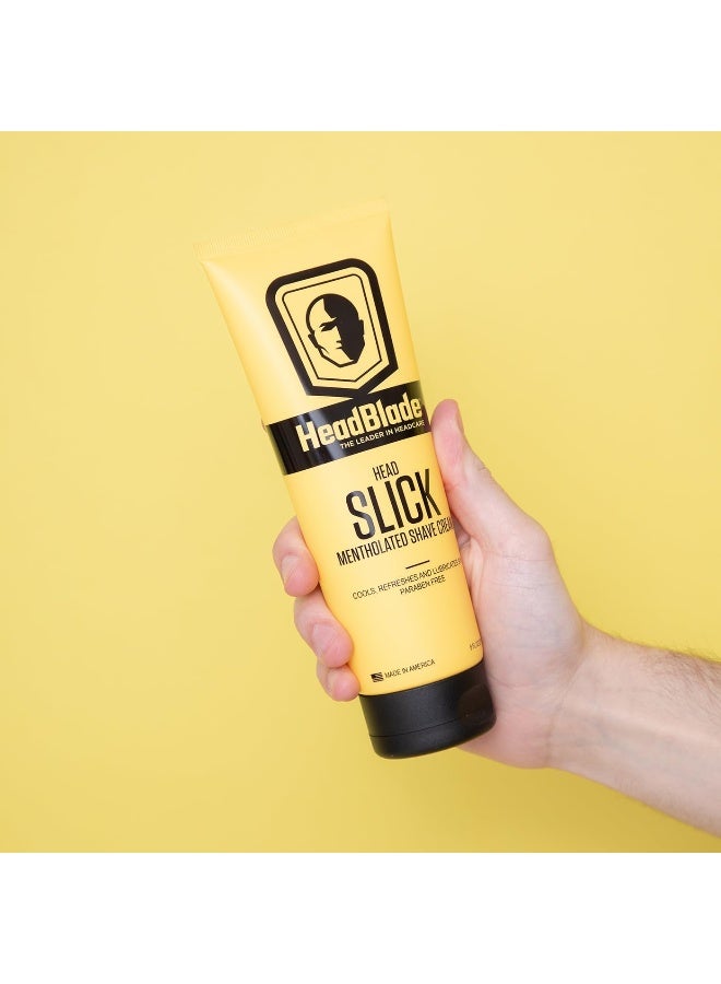 HeadBlade - Headslick Mentholated Shave Cream, Use It Anywhere You Shave - 8 Fl Oz  - Image 3