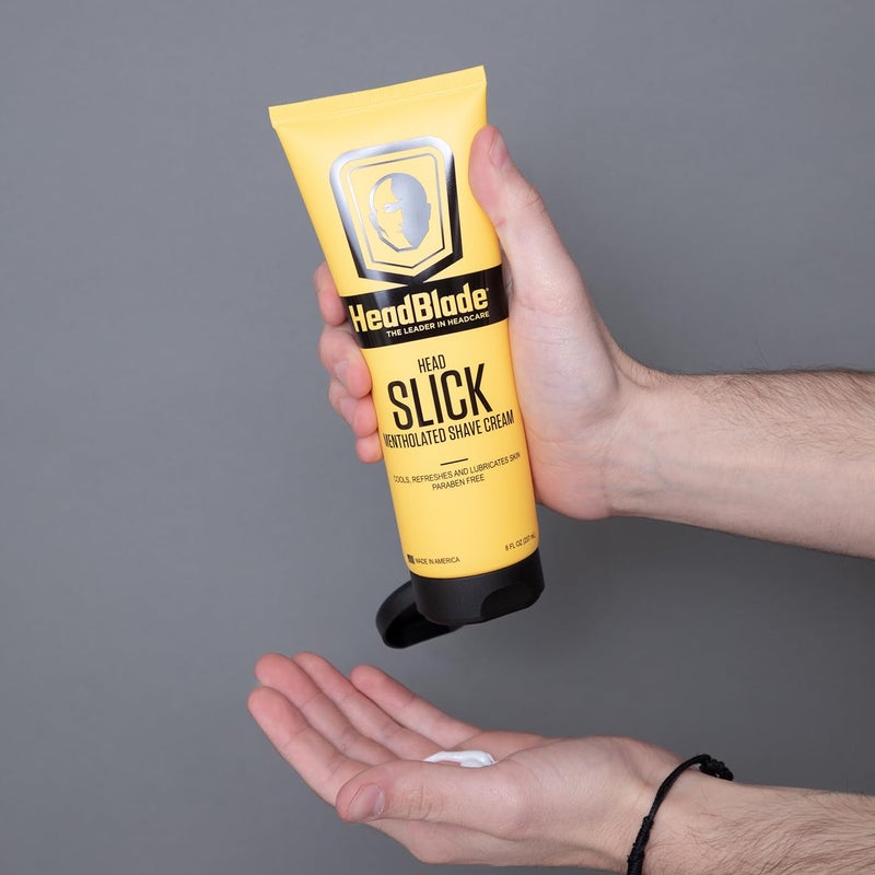 HeadBlade HeadSlick Shave Cream 8 oz for Smooth Headshaving for Bald Men, Helps with Irritation, Redness, & Razor Burn - Image 4