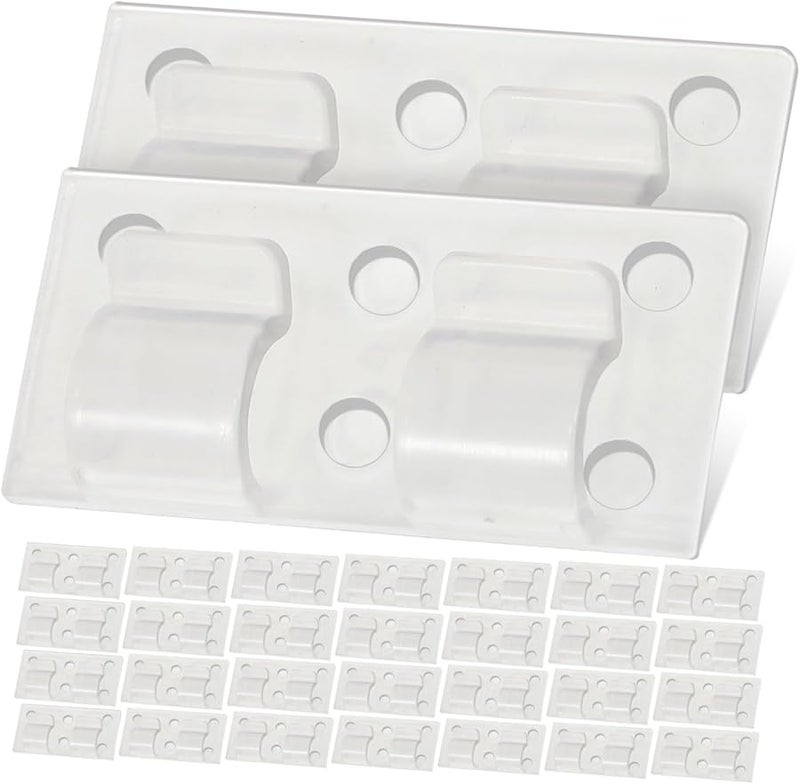 Cabilock 50 Pack Adhesive Cable Clips White Wall Mount Wire Organizer For Cable Management - Image 2