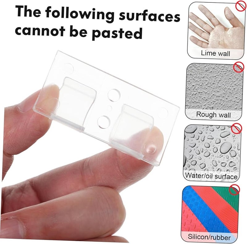 Cabilock 50 Pack Adhesive Cable Clips White Wall Mount Wire Organizer For Cable Management - Image 4