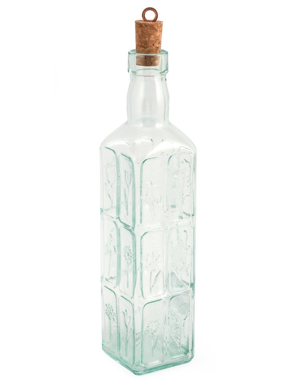 H&H Bormioli Rocco Country Home Fiori Bottle 1812Ounce Clear Glass 