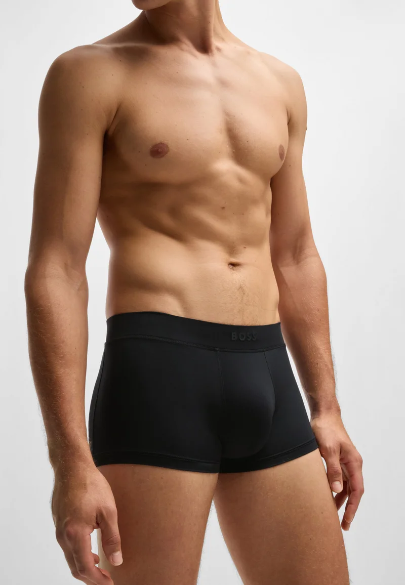 BOSS Black Stretch-jersey trunks with 3D logo for Men | Best Price UAE