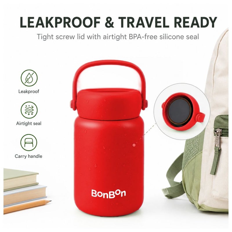 BonBon - Stainless Steel Food Jar - 300ml - Red - Image 4