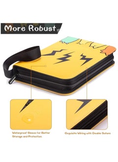 Arabest 400 Pockets Binder Card Holder, Pocket Pokemon Card Sleeves, Portable Card Collector Album with 50 Removable Sheets Compatible with Pokemon Card for Boys Girls  - Image 3