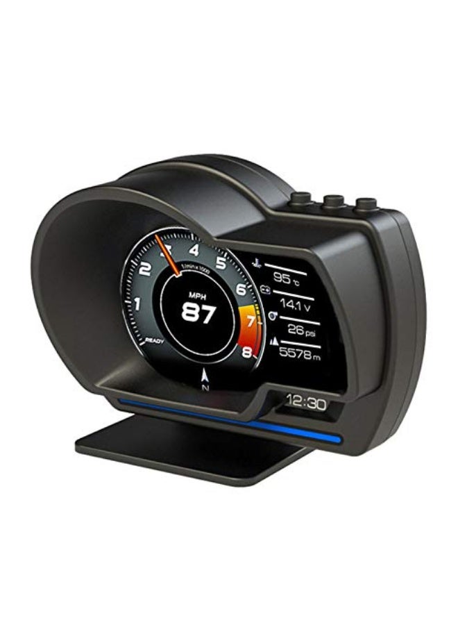 Generic Ametoys Car HUD Display, OBDⅡ+GPS Smart Gauge,High Definition Speedometer,Car Diagnostic Tool,OBD Fault Code Elimination,Safe Driving,Computer Overspeed Fault Alarm,for All Vehicles(Black)  - Image 1