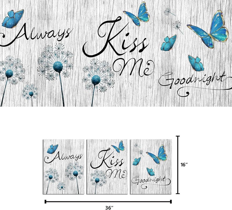 Kalormore Turquoise Butterfly and Dandelion Canvas Wall Art - Image 5
