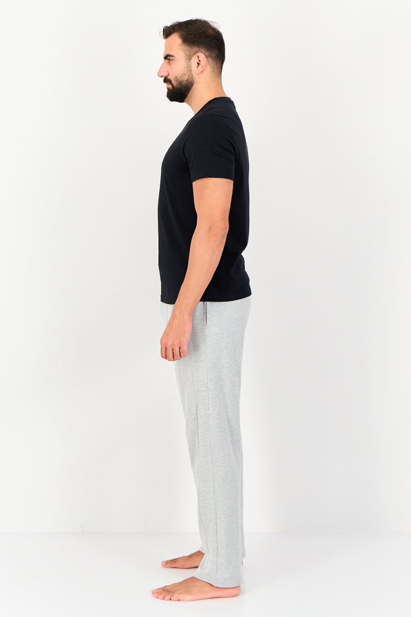 English Laundry Men 2 Pieces Embroidered Logo Short Sleeve T-Shirt And Pyjama Pants Set, Multicolor - Image 2