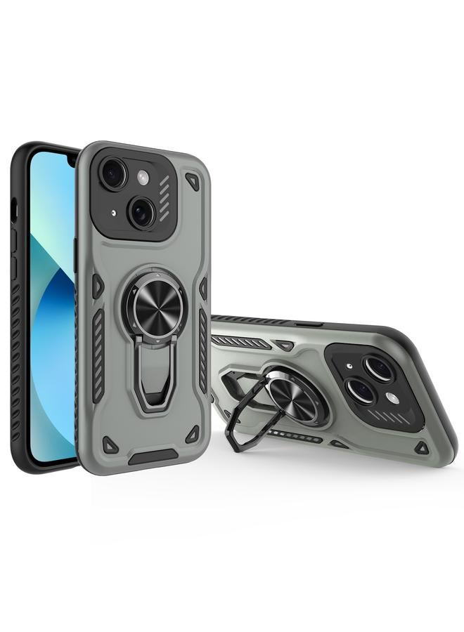 زبون جراب لهاتف iPhone 13 مع حامل دوار معدني من مادة TPU + PC جراب هاتف مغناطيسي - Image 1